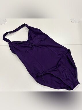 Motionwear Purple Haltertop Leotard Size PA Petite Adult or XS